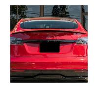 LUTFI Voiture becquets arrière Becquet d'aile lèvre Coffre arrière Voiture pour Model S berline 2012 - 2023 becquet Brillant lèvres en Fiber Carbone Noir