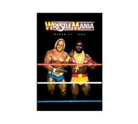 LUTGFD Hulk Hogan - Poster sur toile avec anneau de lutte - Décoration pour chambre à coucher, bureau, chambre - Cadeau - 60 x 90 cm