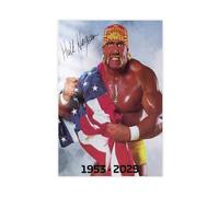 LUTGFD Hulk Hogan - Poster sur toile avec anneau de lutte - Décoration pour chambre à coucher, bureau, chambre - Cadeau - 60 x 90 cm
