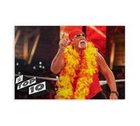 LUTGFD Hulk Hogan - Poster sur toile avec anneau de lutte - Décoration pour chambre à coucher, bureau, chambre - Cadeau - 60 x 90 cm