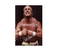 LUTGFD Hulk Hogan - Poster sur toile avec anneau de lutte - Décoration pour chambre à coucher, bureau, chambre - Cadeau - 40 x 60 cm