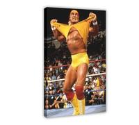 LUTGFD Hulk Hogan - Poster sur toile avec anneau de lutte - Décoration pour chambre à coucher, bureau, chambre - Cadeau - 60 x 90 cm
