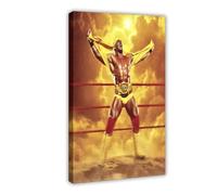 LUTGFD Poster sur toile Hulk Hogan Wrestling Ring - Décoration murale pour salon, chambre à coucher - 60 x 90 cm