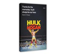LUTGFD Poster sur toile Hulk Hogan Wrestling Ring - Décoration murale pour salon, chambre à coucher - 60 x 90 cm