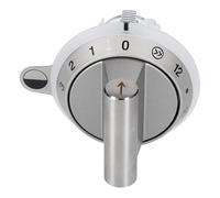 LUTH Premium Profi Parts Bouton de commande compatible avec GAGGENAU 00646346 pour plaque de cuisson à induction manette rotative argent compatible VI421110 VI421610 remplace 00607243