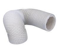 LUTH Premium Profi Parts Tuyau d'évacuation d'air blanc 100 pièces rond 2,5 m flexible en PVC pour hotte aspirante, climatisation, sèche-linge compatible avec Bosch WZ20180 00444869 00670752 série 2