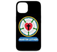 Lutherrose Cœur Croix Symbole Armoiries Protestant Martin Luther Coque pour iPhone 13
