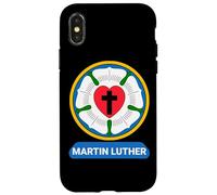 Lutherrose Cœur Croix Symbole Armoiries Protestant Martin Luther Coque pour iPhone X/XS