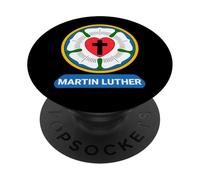 Lutherrose Cœur Croix Symbole Armoiries Protestant Martin Luther PopSockets PopGrip Adhésif