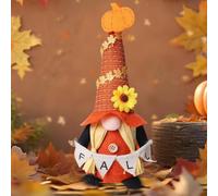 Lutin Automne Décoration de table Figurines d'automne Décoration d'automne Poupée en peluche Nains Décoration d'automne Poupée sans visage pour la décoration de fête de Thanksgiving (A)