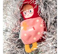 Lilliputiens – Lutin de Noël à suspendre Bibbi – Boule réversible phosphorescente Rose et Rouge 11 cm