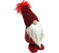 Lutin de Noël avec barbe figure de décoration H30cm en rouge - Lutin en feutre confortable pour une décoration de Noël festive