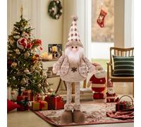 Lutin de Noël comme figurine décorative debout pour la période d'hiver festive - Peluche faite à la main avec pieds extensibles - Grand renne - Pour une décoration chaleureuse de la maison (A, 47 x 19