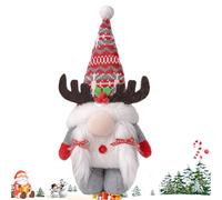 Lutin de Noël en peluche - Figurines sans visage avec barbe blanche, figurines décoratives vieux hommes debout - Pour salon, bureau, chambre à coucher, table, bureau, fenêtre, bancs de cheminée, sapin