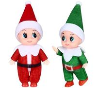 Lutin Farceur de Noel, 2 Pièces Poupée de Noël, Poupée Elfe de Noël, Poupée Lutin de Noel Bebe Elfe de Noel Farceur, Elfes Poupées, Jouets Noël Nouvel an Cadeau Bas Noël pour Filles et Garçons (B)