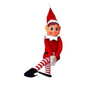 Lutin farceur de Noel, Elves Behaving Badly, Elfie et Elvie, Peluche Noel avec Visage en Vinyle Rouge, Lot de 2