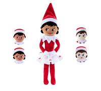 Lutin Farceur de Noel Fille Noir | Noel Elf on The Shelf Snuggler Peluche Accessoire
