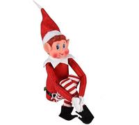 Lutin Farceur - Elves Behavin' Badly - Rouge - Peluche douce - Décoration de Noël - Mixte