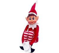 LUTIN FARCEUR GARÇON ELFIE 10X5X38CM ROUGE