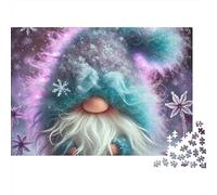 Lutin Illustration Puzzle 1000 Pièces Papier pour Adultes Fond Étoilé Décor Maison Cadeau 38x26cm/1000pcs