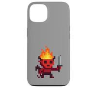 Lutin Pixel Diable 8-Bit Épée Rétro Jeu Vidéo Art Coque pour iPhone 13