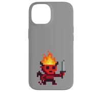 Lutin Pixel Diable 8-Bit Épée Rétro Jeu Vidéo Art Coque pour iPhone 14