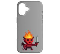 Lutin Pixel Diable 8-Bit Épée Rétro Jeu Vidéo Art Coque pour iPhone 16