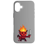 Lutin Pixel Diable 8-Bit Épée Rétro Jeu Vidéo Art Coque pour iPhone 16 Plus