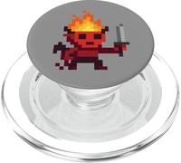 Lutin Pixel Diable 8-Bit Épée Rétro Jeu Vidéo Art PopSockets PopGrip pour MagSafe