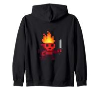 Lutin Pixel Diable 8-Bit Épée Rétro Jeu Vidéo Art Sweat à Capuche