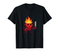 Lutin Pixel Diable 8-Bit Épée Rétro Jeu Vidéo Art T-Shirt