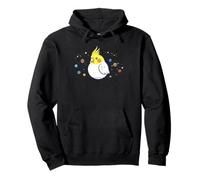 Lutino Cockatiel Chubby en Tant Que planète du système Solaire Birb Sweat à Capuche
