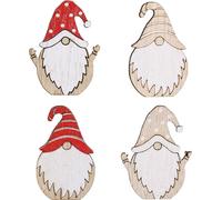 Lutins de Noël en bois décoratifs autocollants 48 pcs 2x3,5cm Décoration de table de Noël