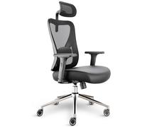 LUTIVO Chaise de Bureau Ergonomique - Fauteuils Bureau 11 à Réglages - Siège Bureau Confortable Gaming - Max 150 kg - Noir - Alpha