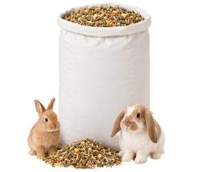 LutoPets Nourriture mixte lapin 20 kg - Aliment quotidien complet pour lapins avec céréales, graines, morceaux d'herbe, caroube & 15 ingrédients naturels - Grand paquet de qualité hollandaise
