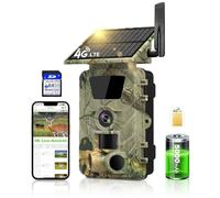 Lutranstra Gén. 2 Camera de Chasse Solaire, 4G Camera Chasse 5K/60MP Full HD, Détecteur de Mouvement, Vision Nocturne, Vitesse de Dclenchement 0,1s, Caméra IR pour Animaux Sauvages avec Carte SD 64GB