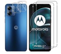 Lutree 2+2 Pièces pour Motorola Moto G14 Verre Trempé Protecteurs d'écran et Caméra Arrière Protection écran,9H Dureté Anti-Rayures Sans Bulles Protection Film-Transparent
