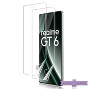 Lutree 2 Pièces Protection Écran pour Realme GT 6 / GT 6T 5G, Film TPU Flexible HD Hydrogel, Anti-Rayures, Sans Bulles, Facile à Installer, Haute Sensibilité Protecteurs d'écran