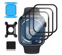 Lutree pour Apple Watch Series 9/8/7 45mm écran Protection, 3 Pièces HD 3D Couverture Complète Protecteur Film, Anti-Rayures Anti-Empreintes Facile à Installer Protecteurs d'écran
