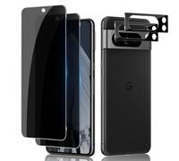 Lutree pour Google Pixel 8 Pro Anti-Espion Verre Trempé, 2+2 Pièces Anti-Spy Protection écran + Caméra Lentille Protecteur Film (Noir), 9H Anti-Rayures Sans Bulles Privacy Protecteurs d'écran