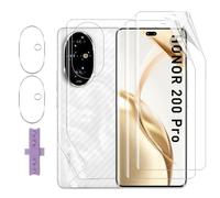 Lutree pour Honor 200 Pro Protection écran, 2+2+2 Pièces TPU Protecteurs d'écran+ Retour Film+ Verre Trempé Caméra Arrière Protecteur, HD Anti-Rayures Protection écran