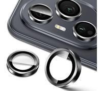 Lutree pour Honor 400 Pro Protection Caméra, 9H Individuels Lentille Protecteurs d'écran, Anneau en Métal + Verre Trempé, HD Anti-Rayures Protecteur Film -Noir