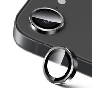 Lutree pour iPhone 16e/ iPhone 17e Protection Caméra, 9H Individuels Lentille Protecteurs d'écran, Anneau en Métal + Verre Trempé, HD Anti-Rayures Protecteur Film -Noir