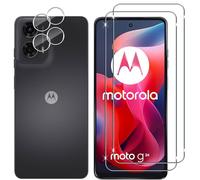 Lutree pour Motorola Moto G24 /Moto E14 /Moto G04 /Moto G04S Verre Trempé, 2+2 Pièces Protection écran+ Caméra Arrière Protecteur Film, 9H Dureté HD Sans Bulles Anti-Rayures Protecteurs d'écran