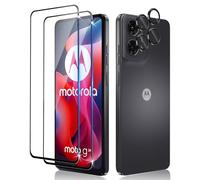 Lutree pour Motorola Moto G24 Verre Trempé, Protection écran + Caméra Arrière Protecteur Film,【2+2 Pièces】 Dureté 9H Film Sans Bulles Anti-Rayures Protecteurs d'écran Vitre Trempé