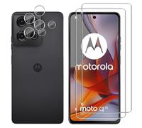 Lutree pour Motorola Moto G75 5G Verre Trempé, 2+2 Pièces Protection écran + Caméra Arrière Protecteur Film, 9H Dureté HD Anti-Rayures Sans Bulles Vitre Trempé Protecteurs d'écran