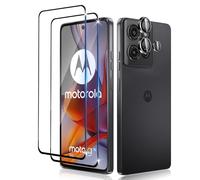 Lutree pour Motorola Moto G75 5G Verre Trempé + Caméra Arrière Protecteur, [2 + 1 Pièces], Couverture Complète Protection écran, Sans Bulles HD Vitre Trempé, Anti-Rayures Protecteurs d'écran