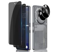 Lutree pour Nothing Phone 3a Pro Anti-Espion Verre Trempé, 2+2 Pièces Anti-Spy Protection écran + Caméra Lentille Protecteur Film (Noir), 9H Anti-Rayures Sans Bulles Privacy Protecteurs d'écran