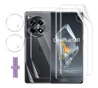 Lutree pour OnePlus 12R 5G Protection écran, 2+2+2 Pièces TPU Protecteurs d'écran+Retour Film+Verre Trempé Caméra Arrière Protecteur, HD Anti-Rayures Protection écran