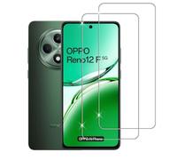 Lutree pour OPPO Reno 12 F/Reno 12 FS/Reno 13 F/Reno 13 FS Verre Trempé, 2 Pièces Protection écran, 9H Dureté HD Anti-Rayures Sans Bulles Vitre Trempé Protecteurs d'écran
